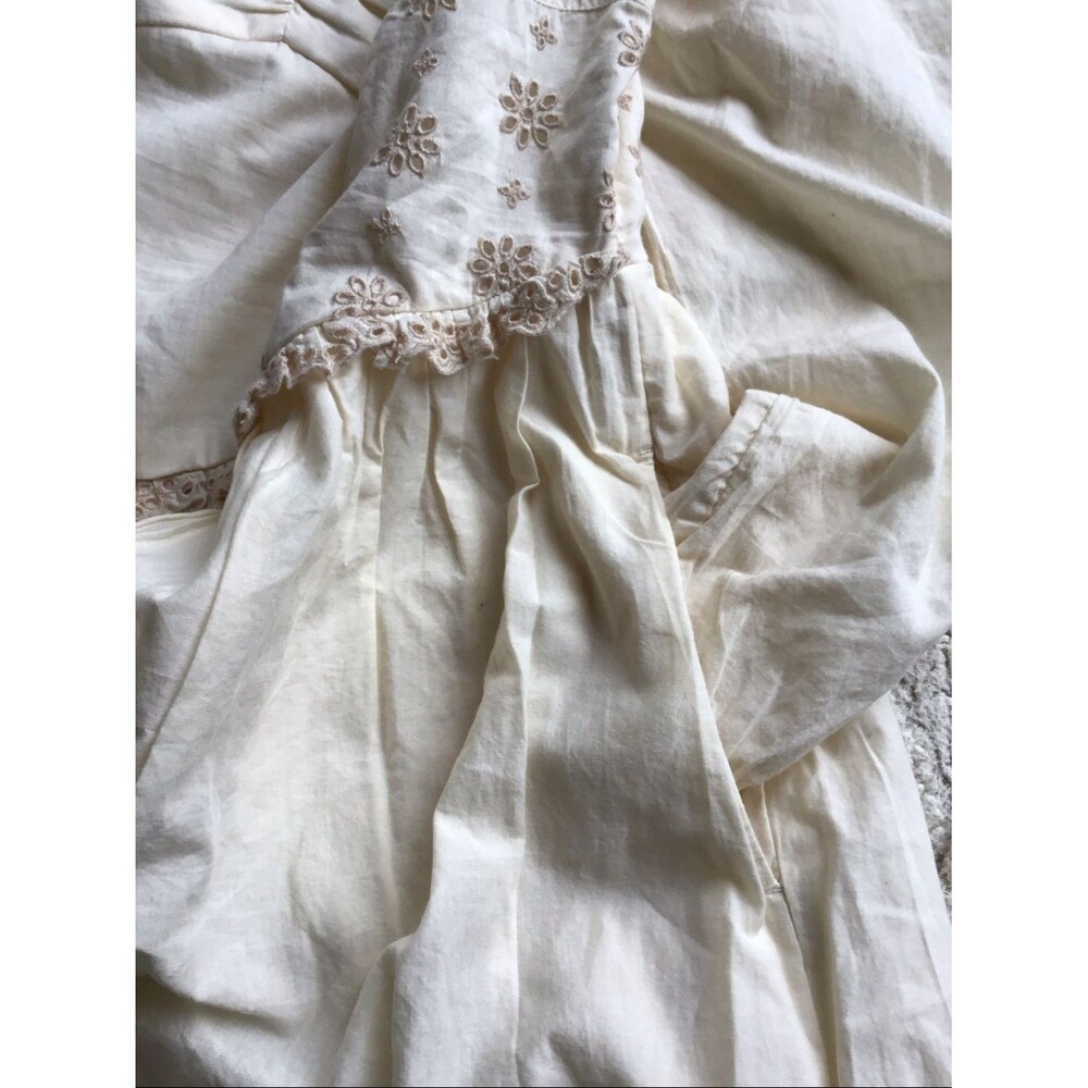 American Eagle Sweetheart Corset Eyelet Mini Dress Off White Cottagecore Boho S - Picture 7 of 7